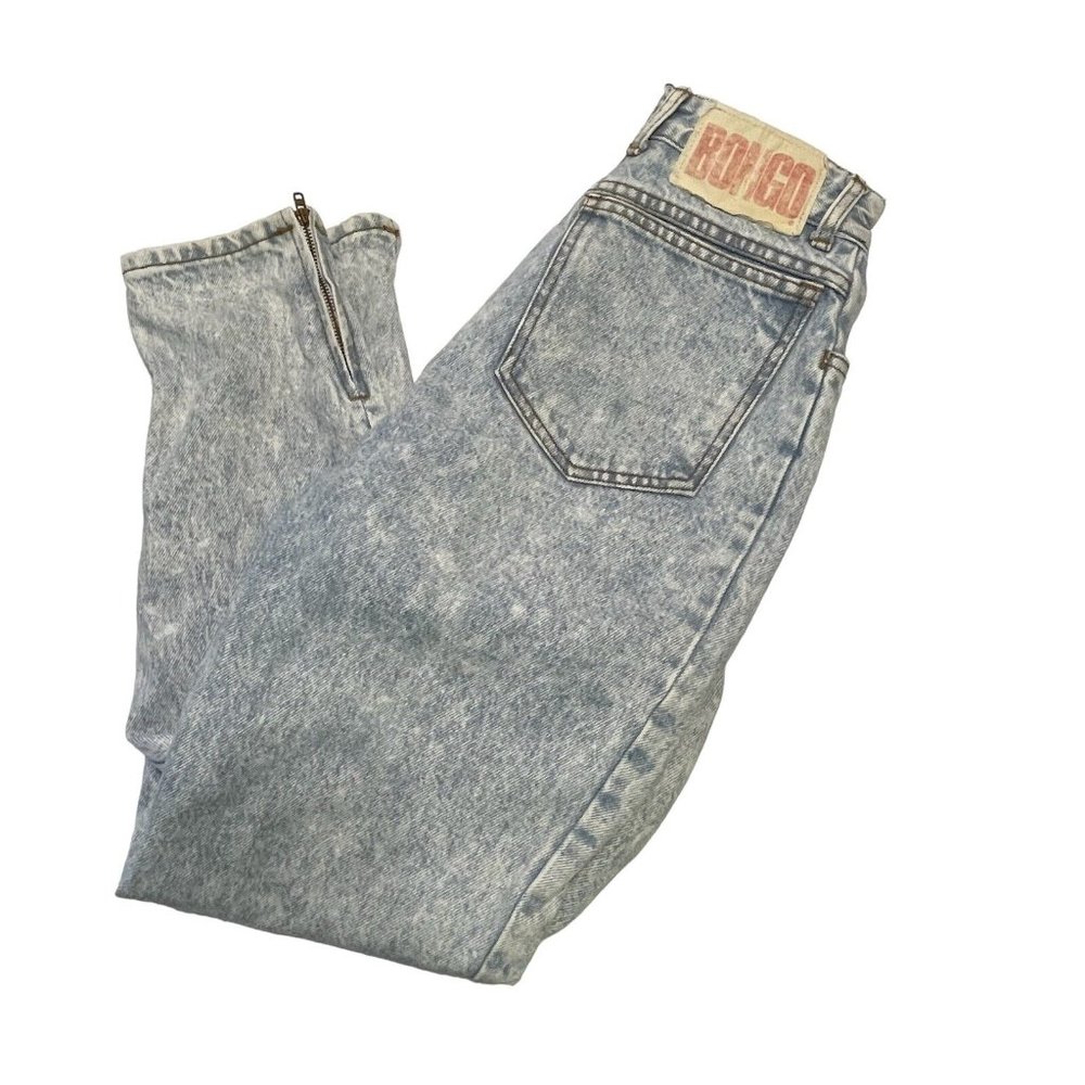 Vtg Bongo Gene Montesano High Waist Mom Jeans Size 11 Tapered Leg Ankle Zipper